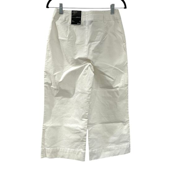 INC International Concepts SZ 2 Wide Crop Pants Button-Up Mod Mariner Size 4 NEW - Picture 5 of 5